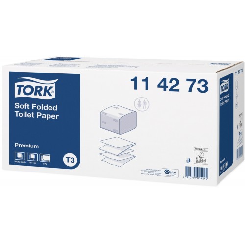 Papier toaletowy miękki w składce - Tork 114273-1