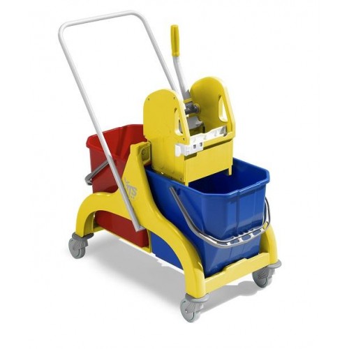 Wózek sprzątający żółty z...