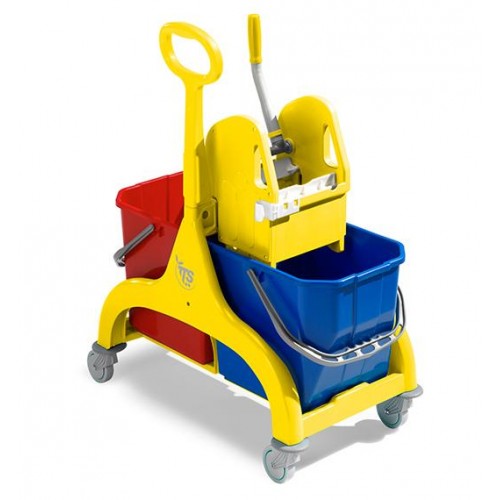 Wózek sprzątający żółty z...
