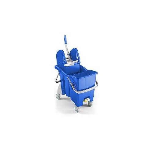 Wózek do sprzątania niebieski ACTION PRO 30L z wyciskarką szczękową TTS