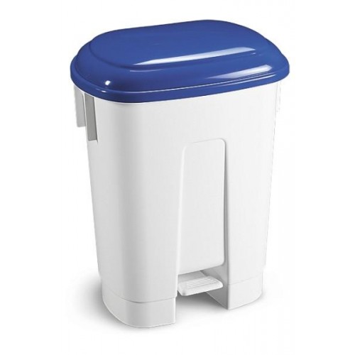 Pojemnik kosz na śmieci z pedałem i niebieską pokrywą DERBY 60L TTS