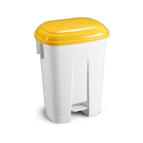 Pojemnik kosz na śmieci z pedałem i żółtą pokrywą DERBY 60L TTS