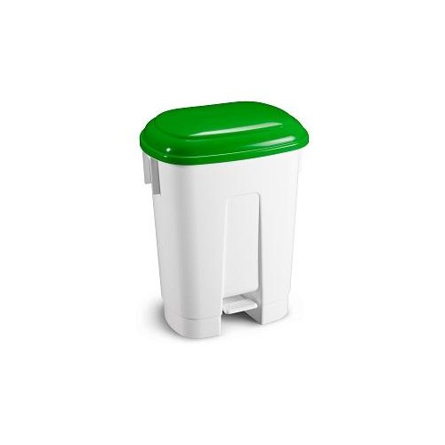 Pojemnik kosz na śmieci z pedałem i zieloną pokrywą DERBY 60L TTS